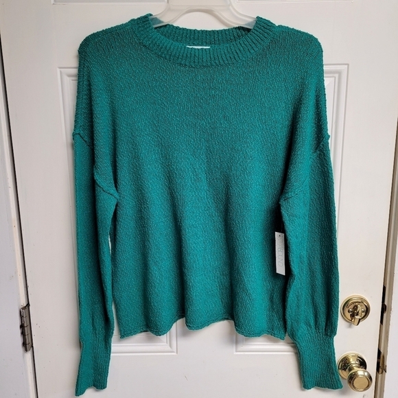 Abound Green Drop Shoulder Knit Sweater Top - Picture 2 of 11